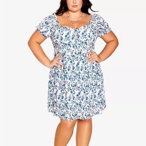 NWT City Chic Zoe Dress in Ivory White 22W